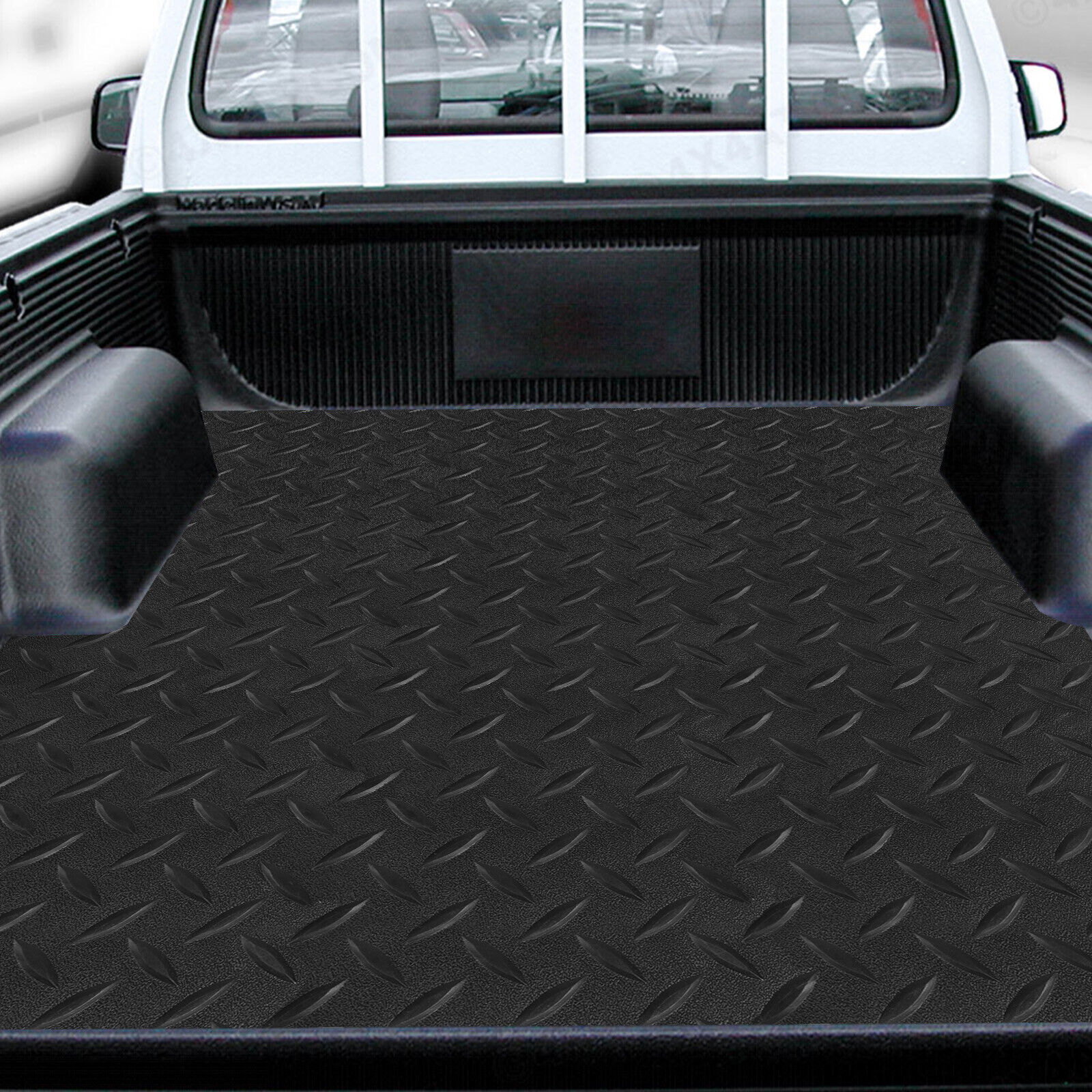 Black Garage Gym Floor Mat Roll PVC Vinyl Cart Truck Flooring Protector Non-Slip