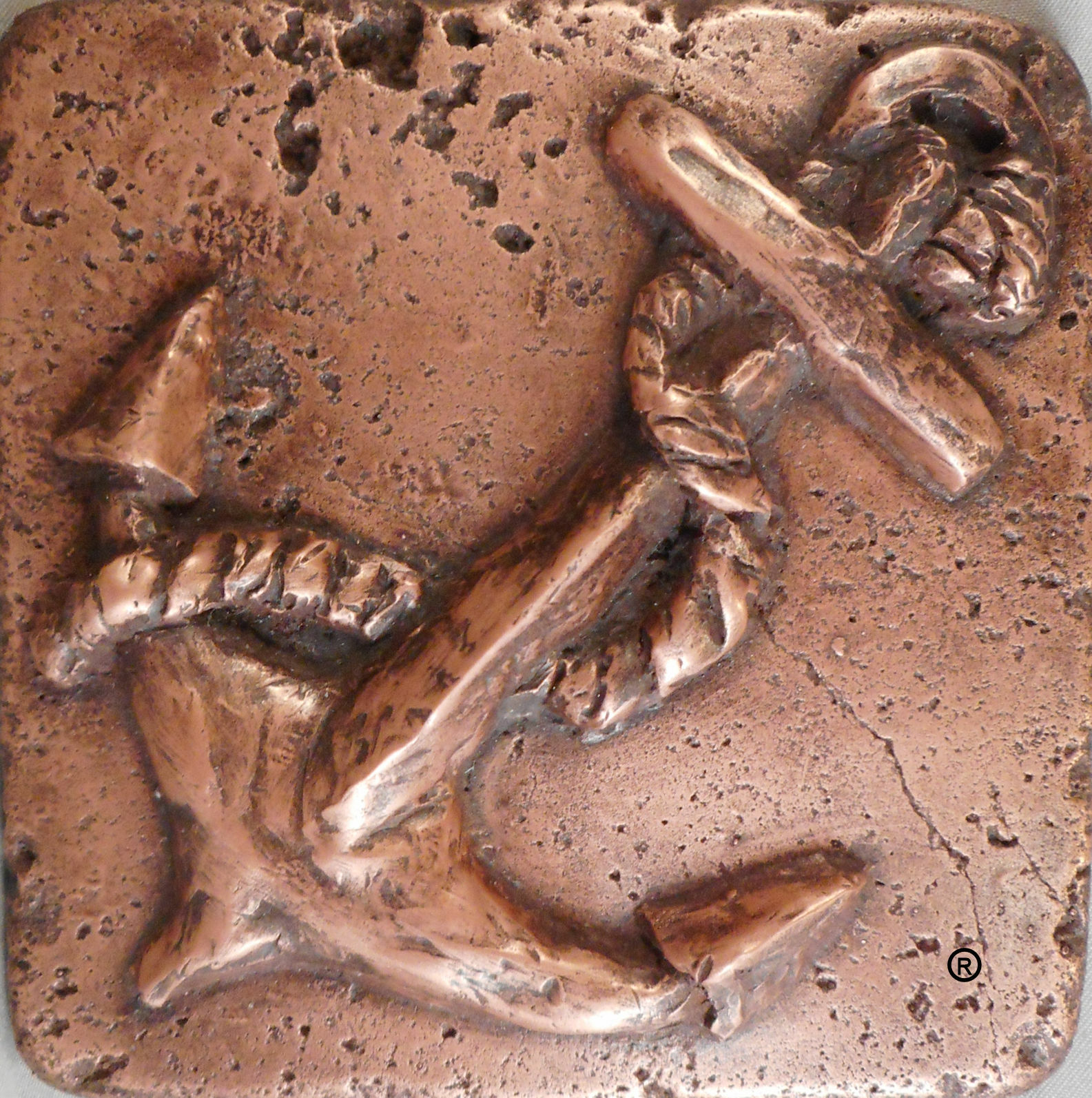 Copper 4″x4″ Anchor by Metal Tile Arts Manufacturing
