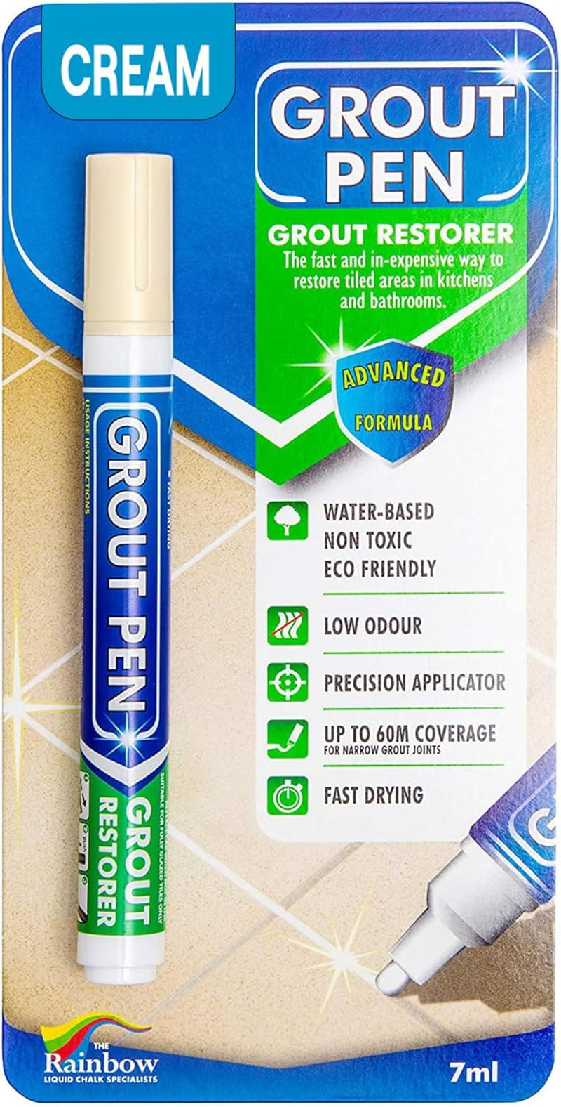 Grout Pen Cream Tile Paint Marker: Waterproof Grout Paint Pen, Tile Grout Colora