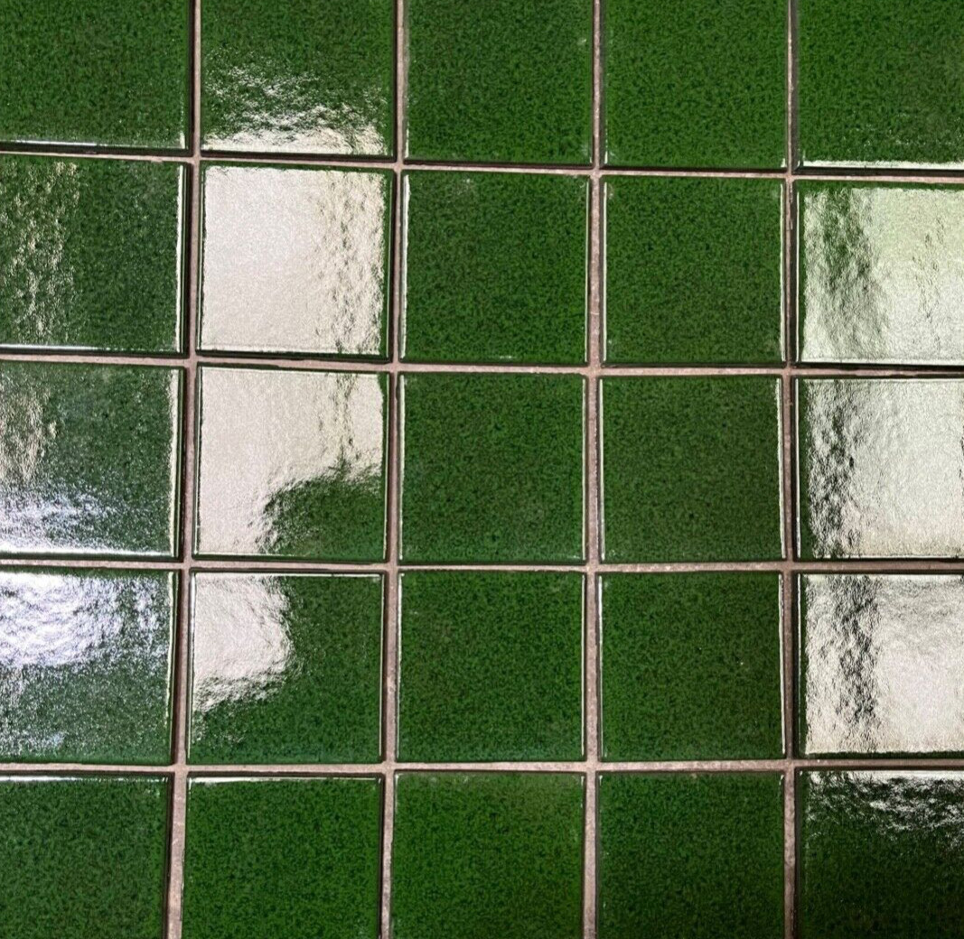Summitville Ceramic Tile Cucumber Green 4×4 Glossy Vintage Tile C#856 10 SQ FT