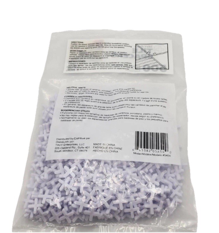 TAVY BASIX Tile Cross #5454 Spacers 1/8″ 3mm – 500 count NEW & SEALED!