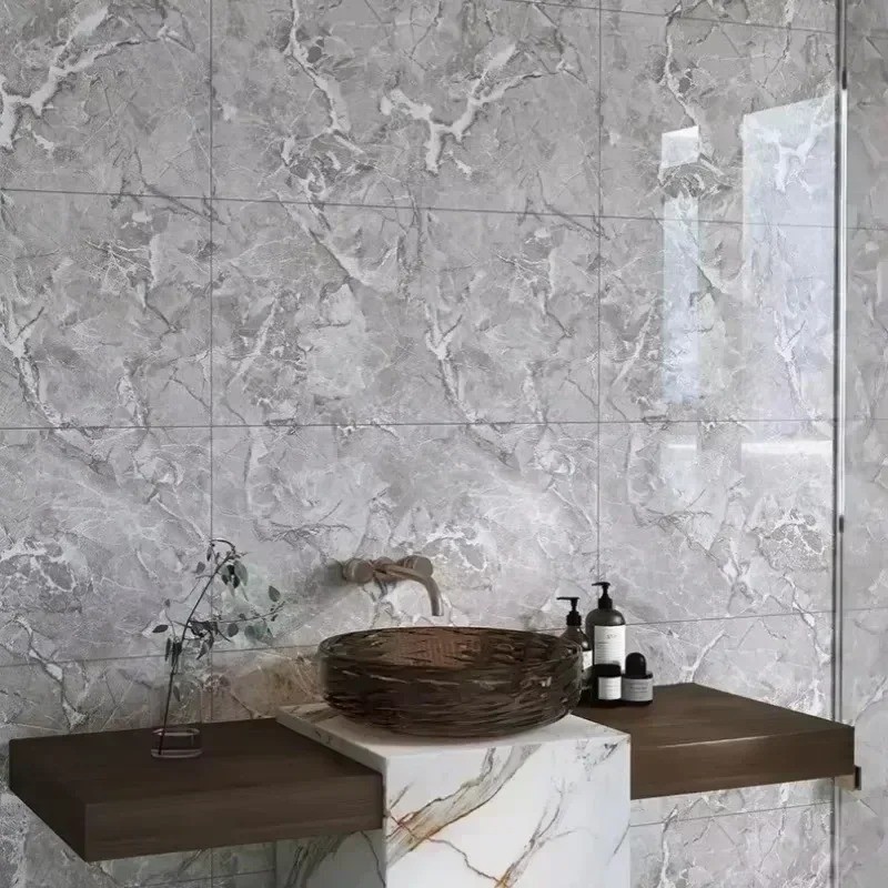 10Pcs Peel and Stick Marble Floor Wall Panels 23.6″x11.8″ PVC Tiles Sticker US