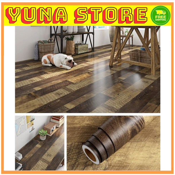 Reclaimed Wood Vinyl Flooring Roll Waterproof Vinyl Plank Flooring Peel and Stic