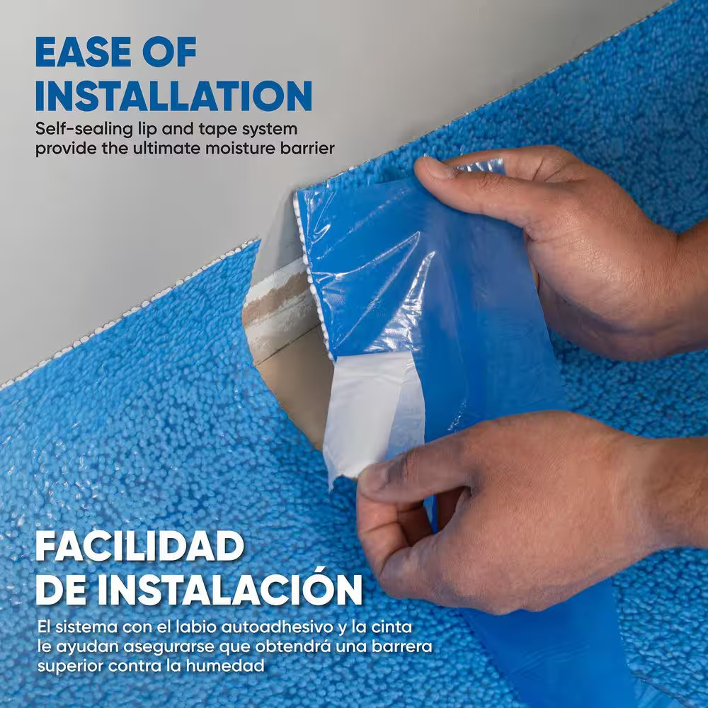 Airguard 100 Sq. Ft. 40 In. X 30 Ft. X 2 Mm 5-In-1 Underlayment with Microban fo