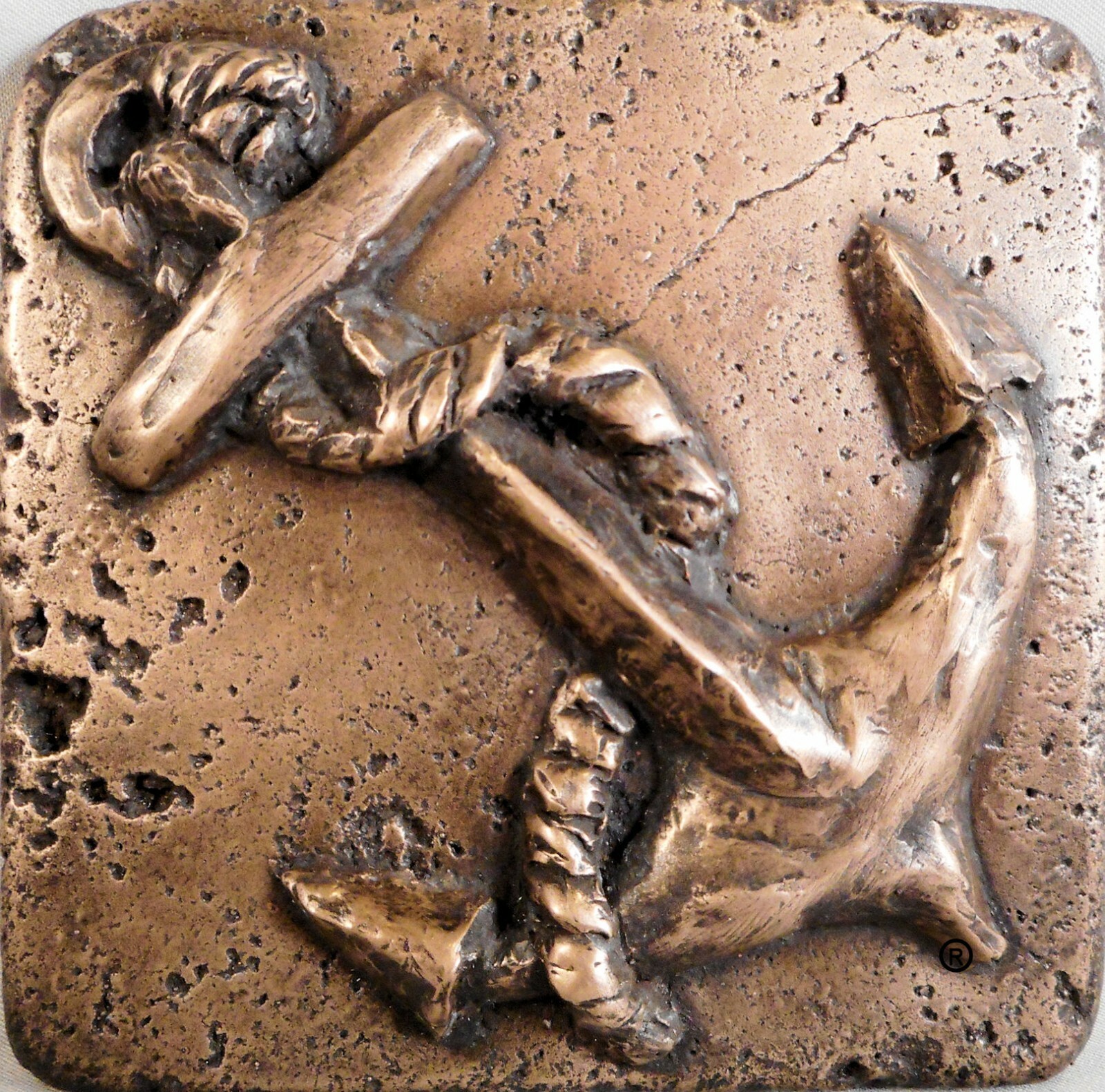 Bronze 4″x4″ Anchor Wall Tile