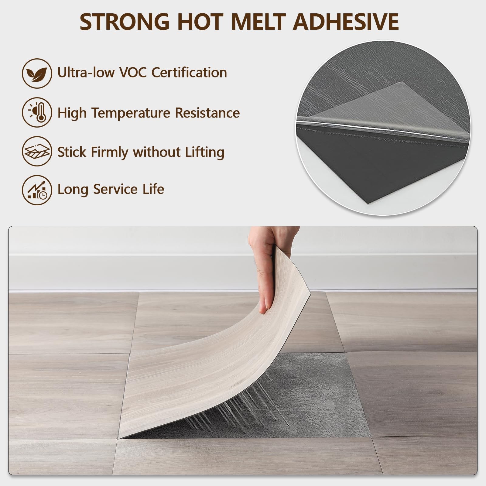 Peel and Stick Floor Tile, 20-Pack 12 x 12 inch Vinyl Flooring, Real Wood Loo…