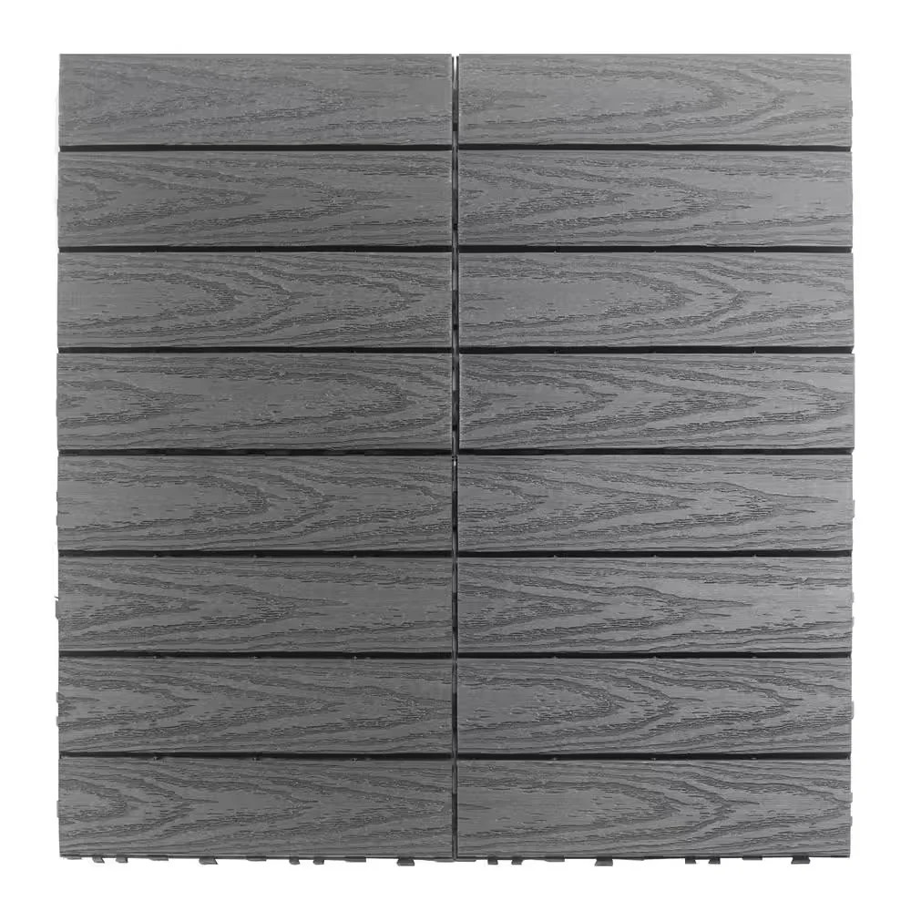 UltraShield Naturale 1×2 Composite Deck Tile Westminster Gray 20 Sq Ft Box