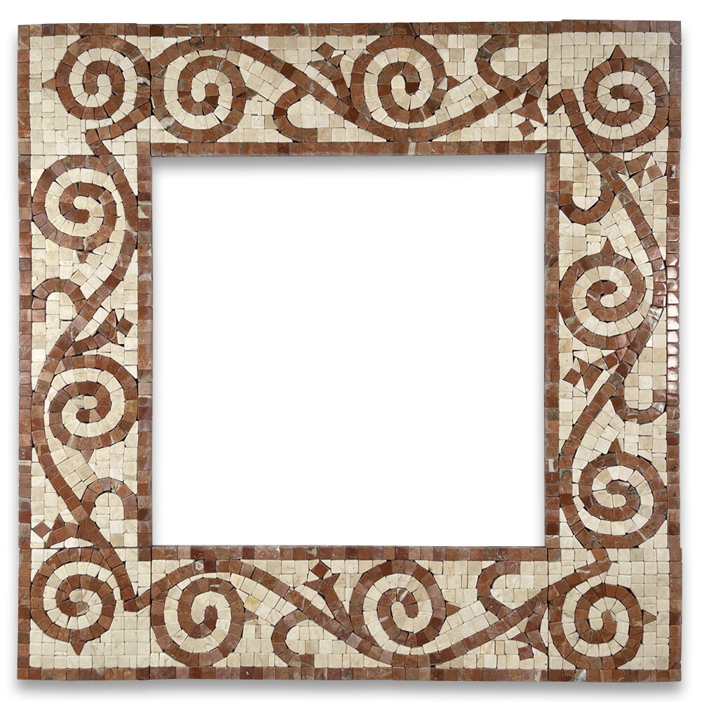 B0017T Marble Mosaic Border Bathroom Listello Tile Garden Rojo 4×12 Tumbled