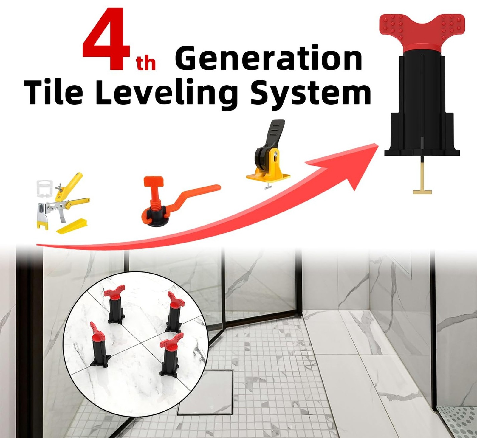 Reusable Tile Leveling System, Tile Tools for Installation, Tile Leveling Cli…