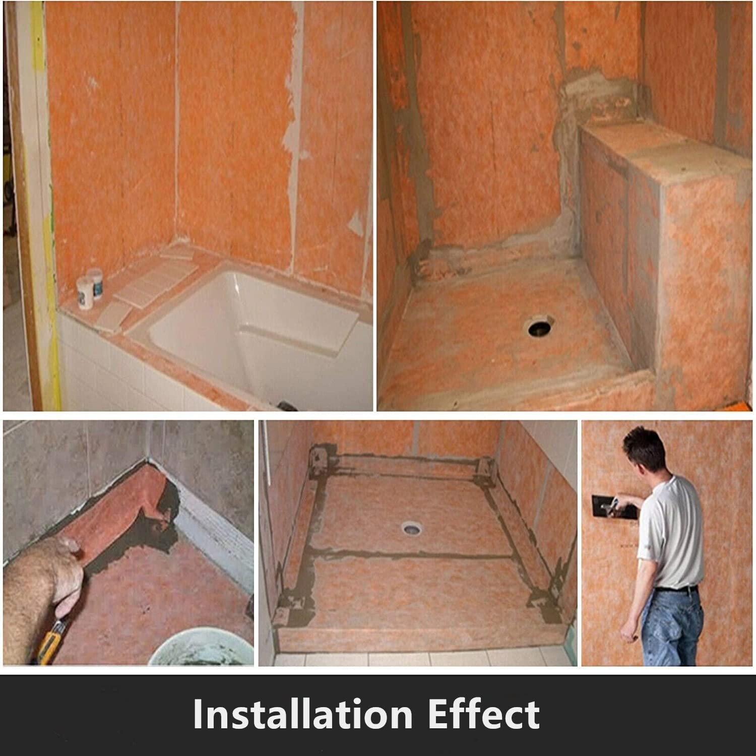 Waterproof Membrane for Shower 9.8 Inch X 98.5 Ft / 83.6 Sq Ft Waterproofing …