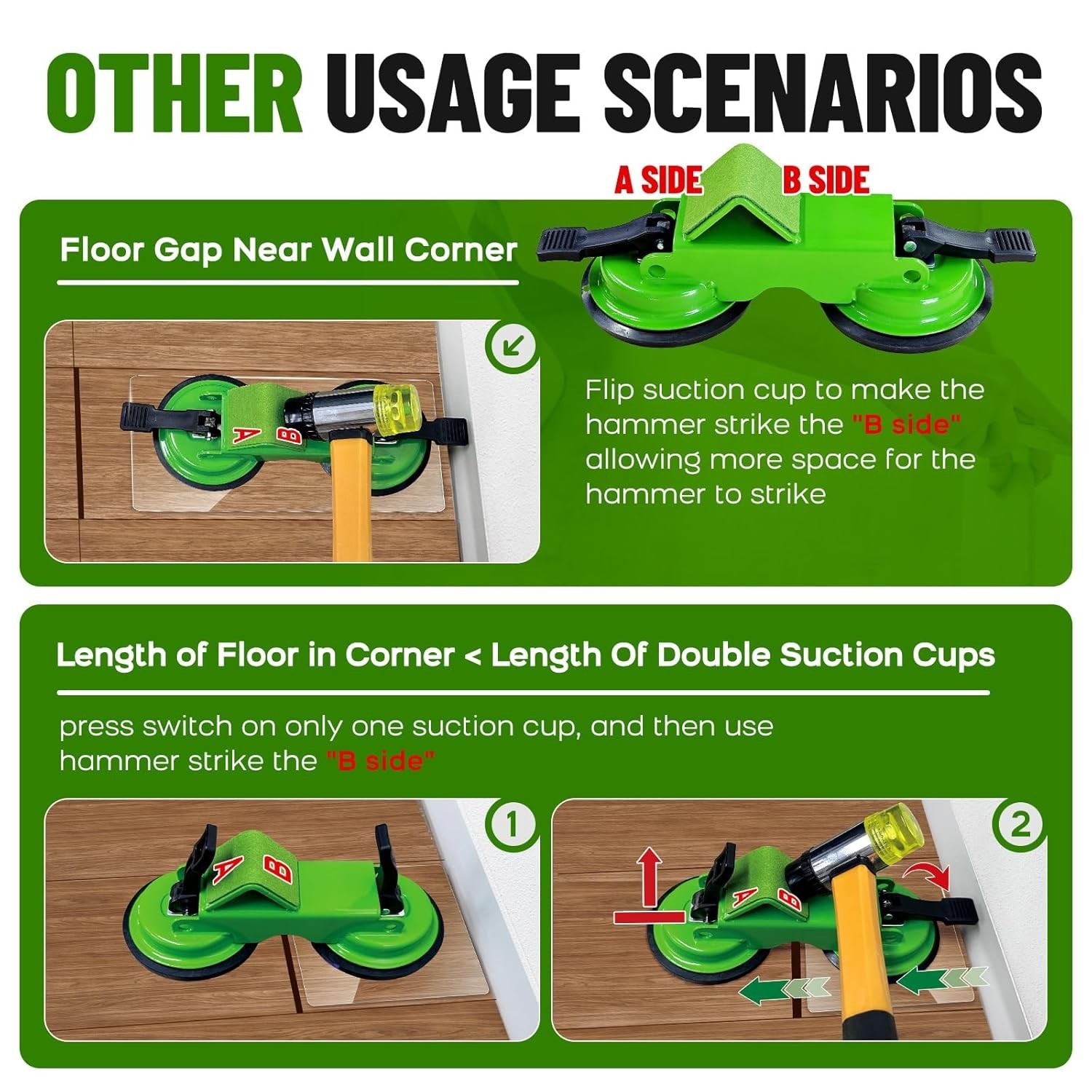 Heavy Duty Floor Gap Fixer Tool, 45° Striking Surface Floor Gap Repair Tool with