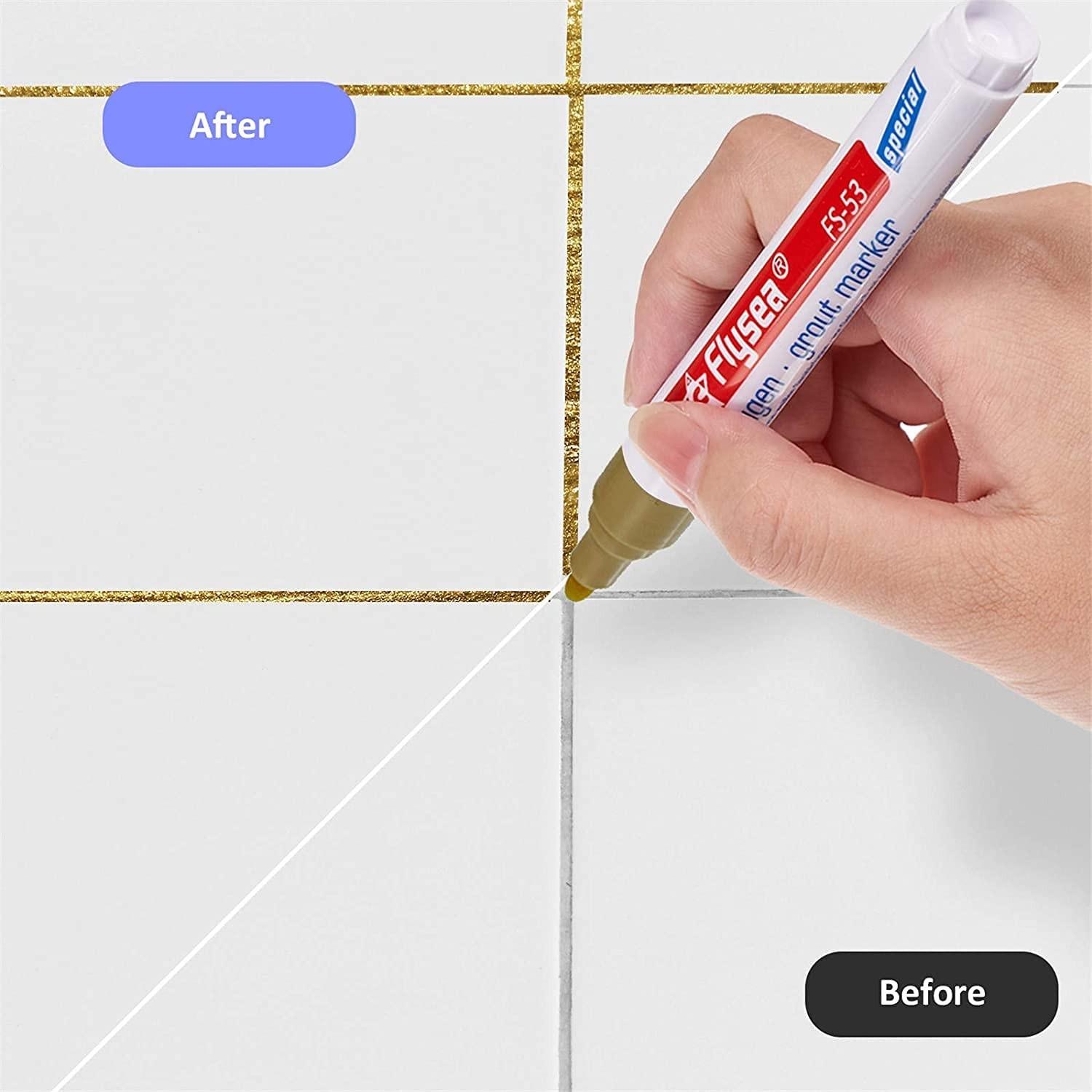 10-Piece Waterproof Tile Repair Pen Set – Restore and Beautify Tiles Easily