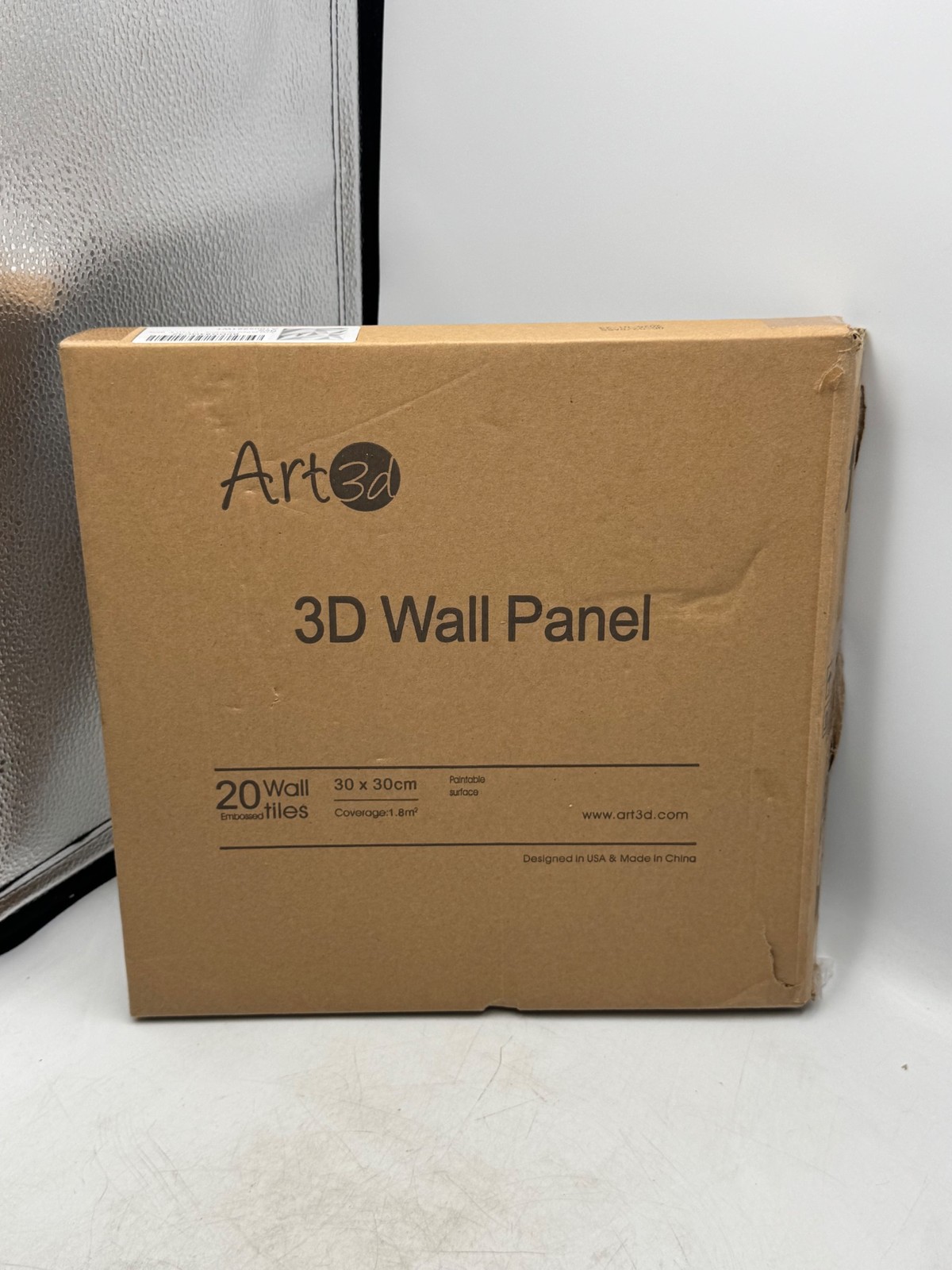 Art3d 3D Wall Panel 11.8×11.8 White Decorative Paintable Tiles 1.8m2- Box of 19