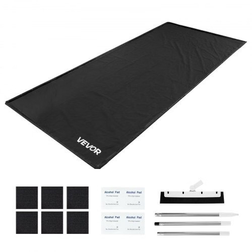 Containment Mat, 8 ft 6 in x 20 ft, Non-Slip PVC Garage Floor Mat with a Cleanin