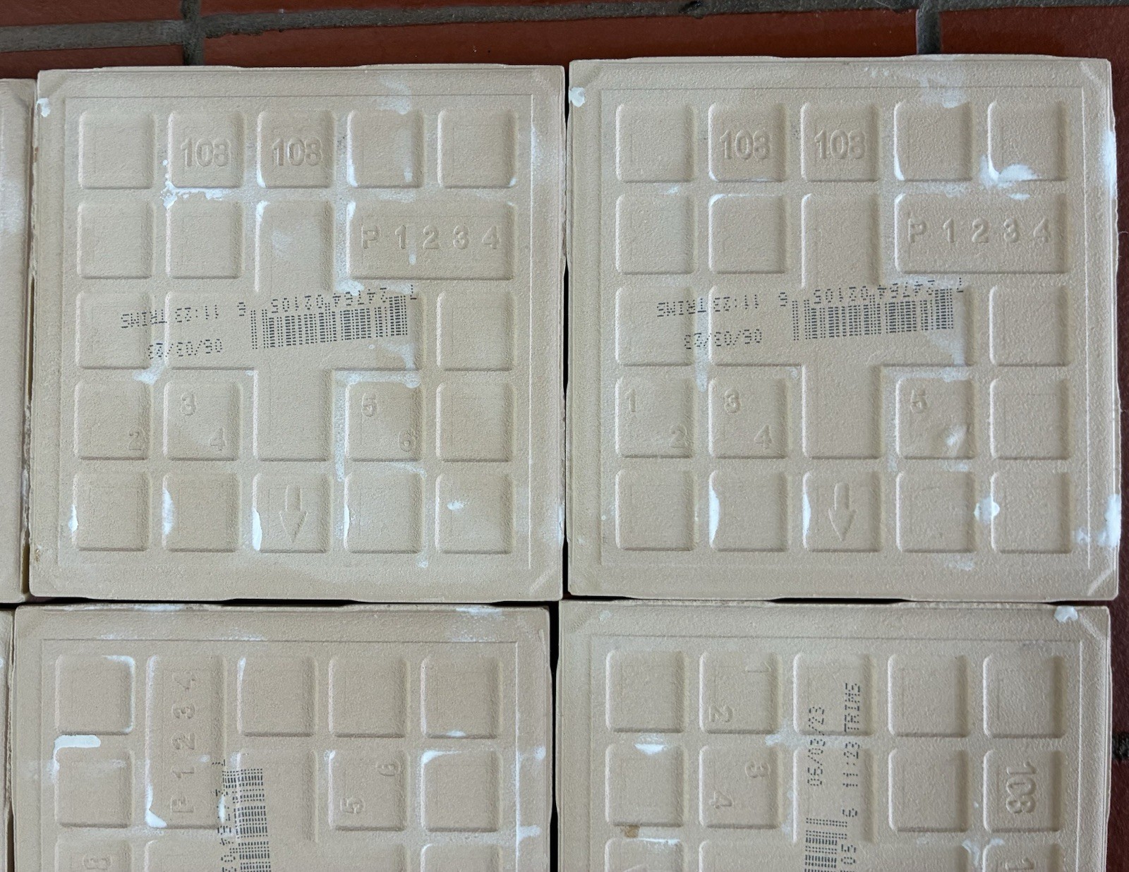 Lot of 9 Ceramic Roca Tile Mustard Yellow 4-1/4″ x 4-1/4″ USA