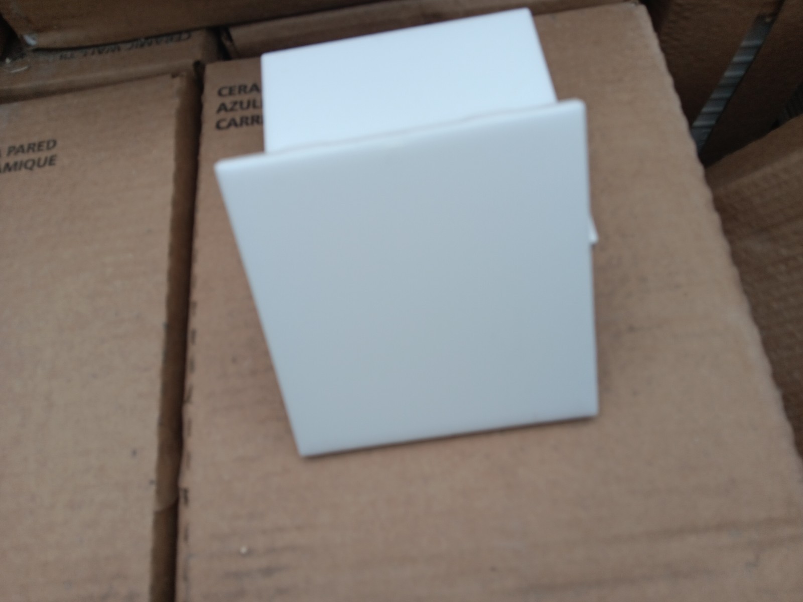1 Box -50 Tiles (6 ft²) – Matte Artic White 4×4 Ceramic Subway Tile..Vintage
