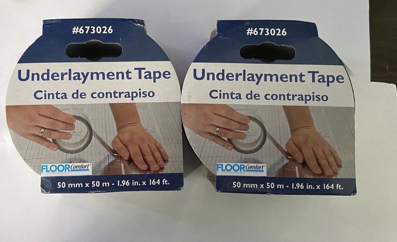 pack of 7 FLOOR Comfort Underlayment Tape Silver 50mm x 50m Flooring MPN 673026