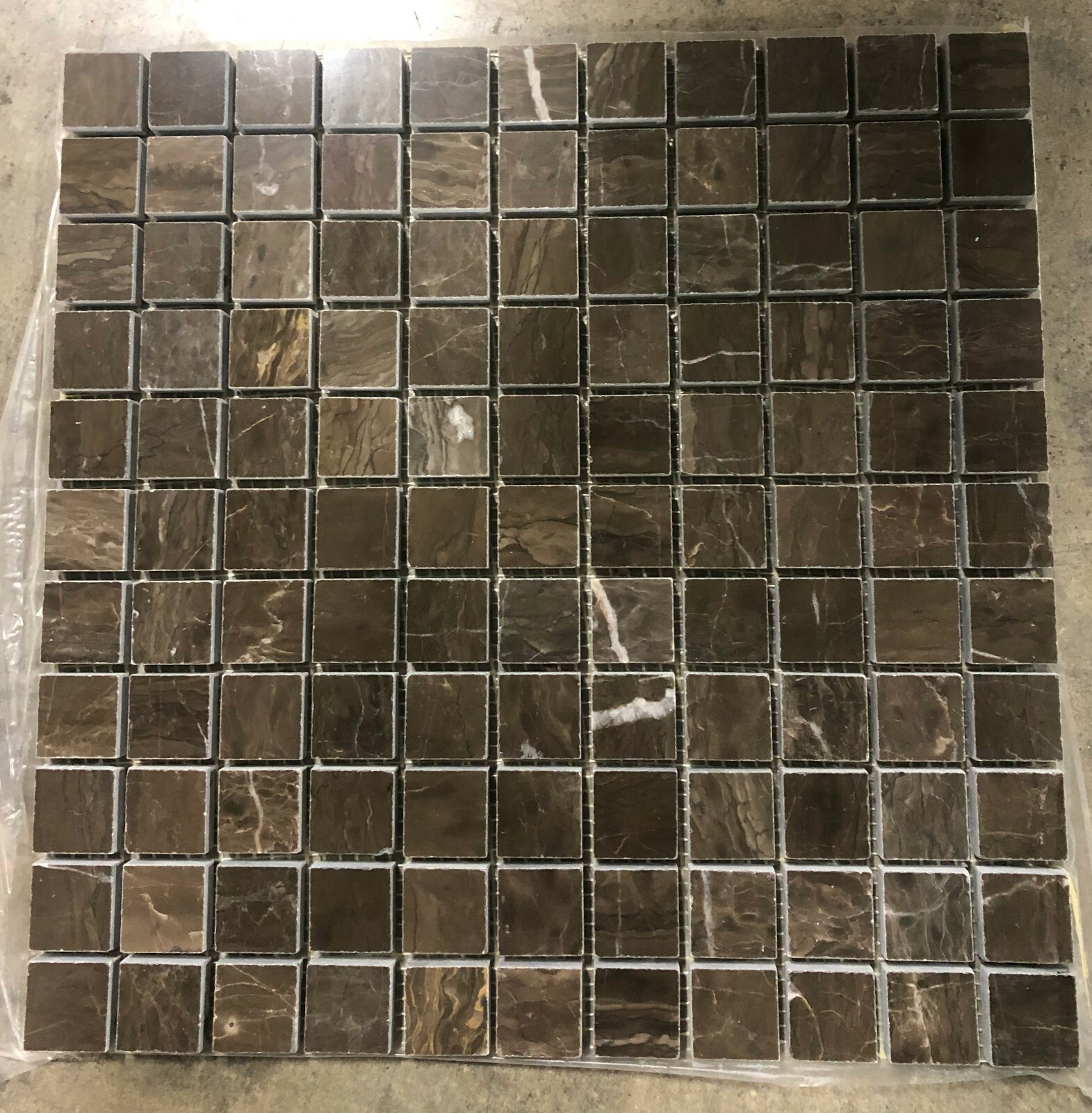 12×12 Brown Marble Mosaic Tile Remodel Stone Mosaic (Single Tile) T-01