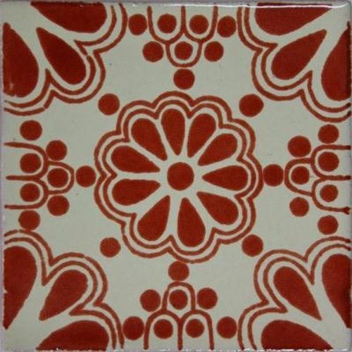 4.2×4.2 9 pcs Terracotta Bouquet Mexican Clay Tile Handmade Talavera Backsplash