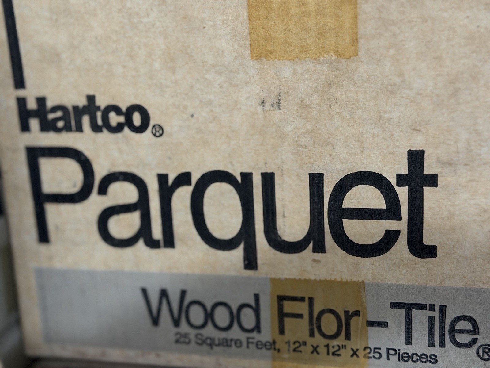 Oak Parquet Flooring HARTCO NATURAL 12x12x5/16: 10 Tiles (10 Sq Ft)