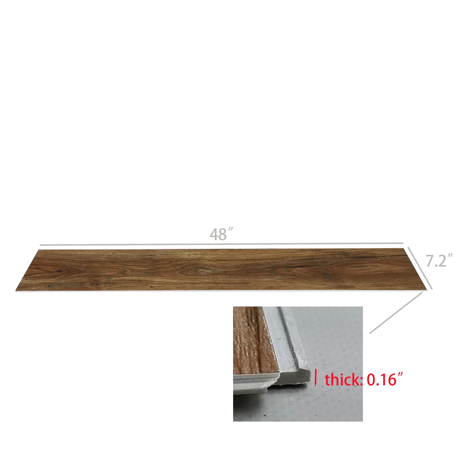 Chiselled Wood Grain Vinyl Flooring 10 Planks 48″ X 7″ Wood-Look Planks 23 SQF