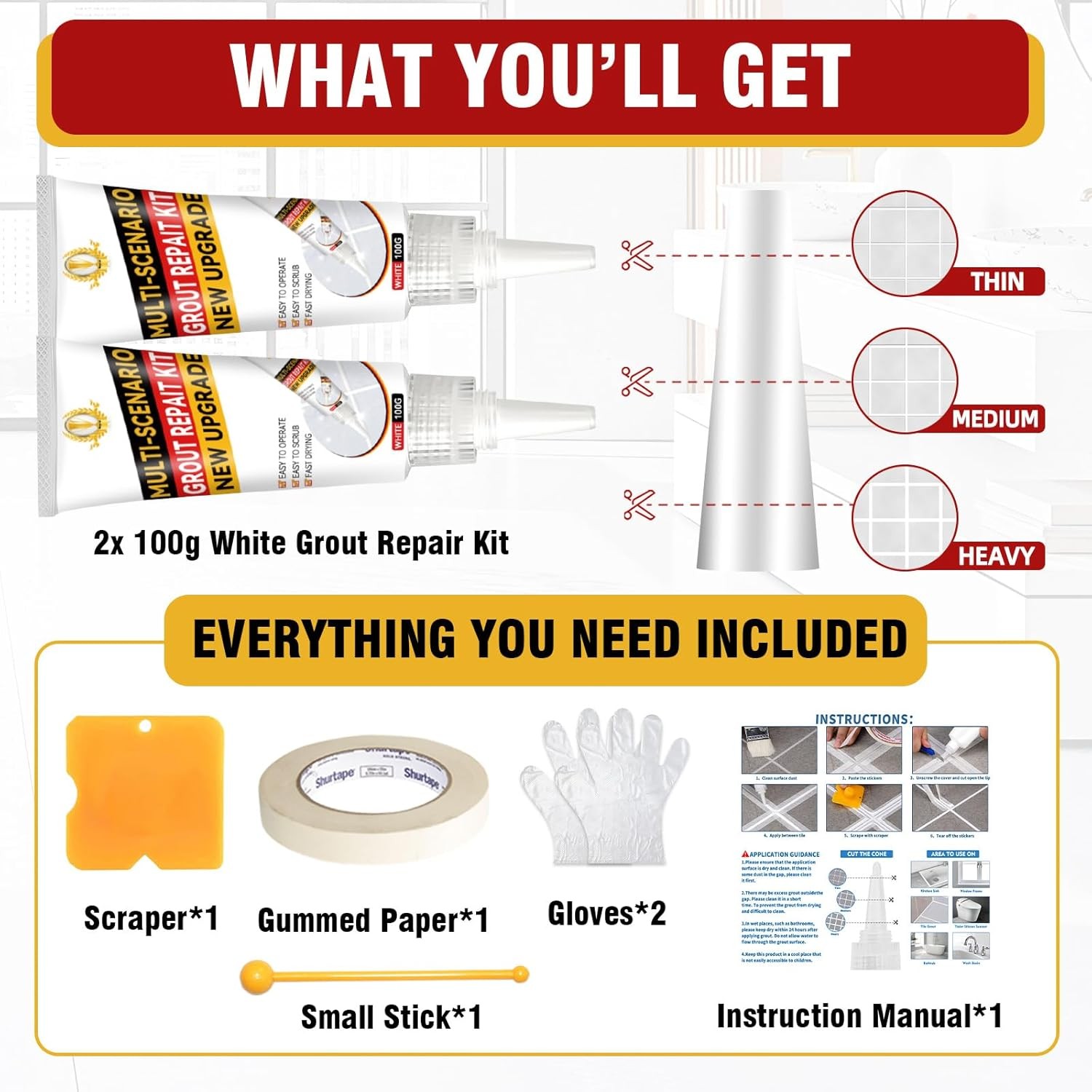 Tile Grout Repair Kit White Grout Sealer Bathroom Shower Tile Grout Sealer
