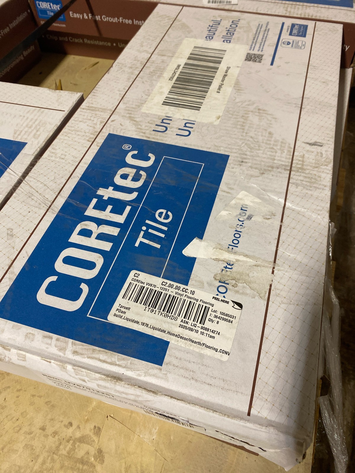 Coretec Vv870-12251 Ct Pplus E Tile 12″ X 24″ Vinyl Flooring – Serena Limestone