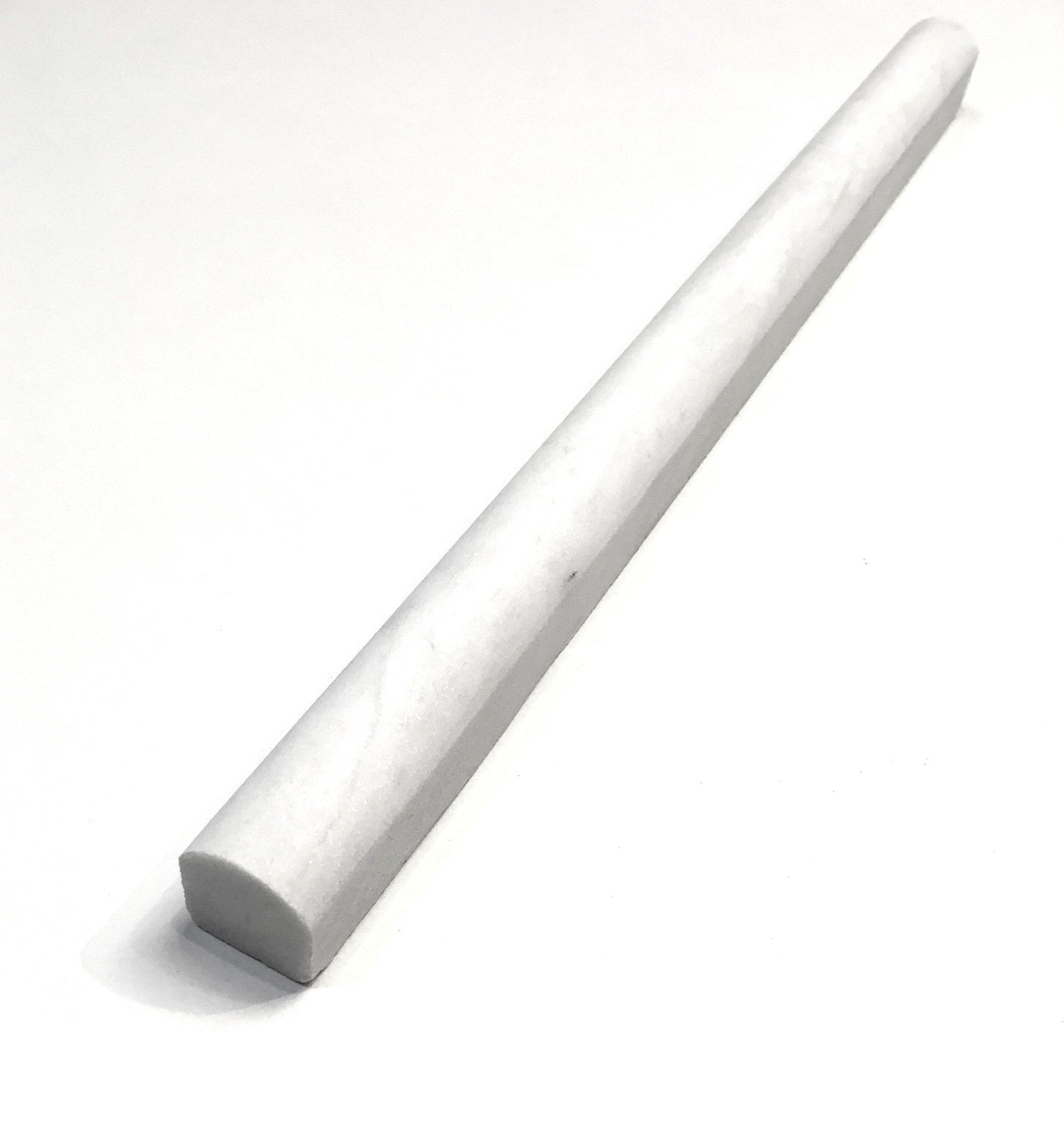 3/4″X12″ Carrara Marble ChairRail Pencil Molding Liner Wall Trim (BOX OF 10)