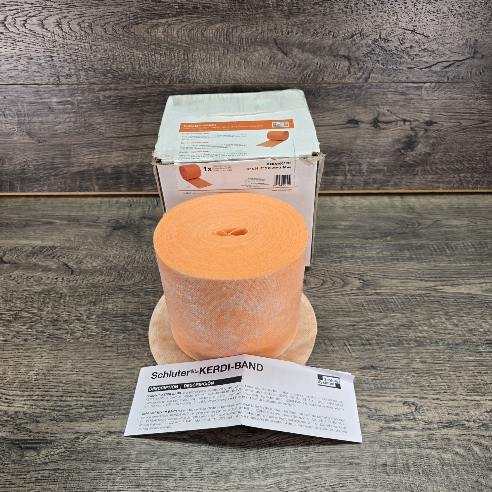 Schluter Kerdi Band Waterproofing Strip 5″×98’5″ KEBA100/125 New In a Sealed Box