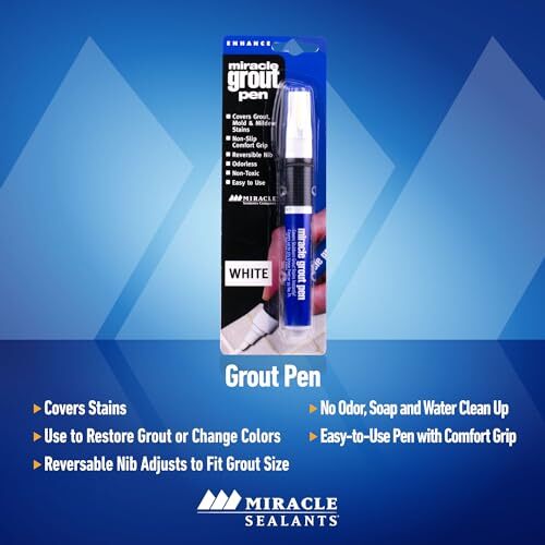 Miracle Sealants GRTPENWHT6 Miracle Grout Pen, White Assorted Sizes , Colors