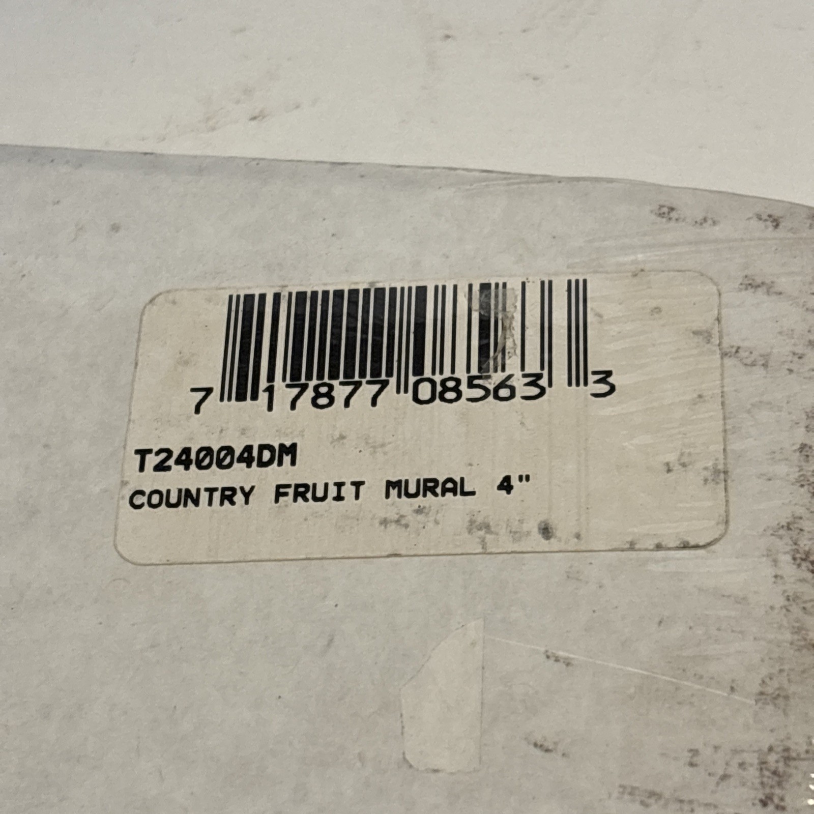 Vintage 4.25” 6-Tile Ceramic Country Fruit Mural, still life new sealed T24004DM