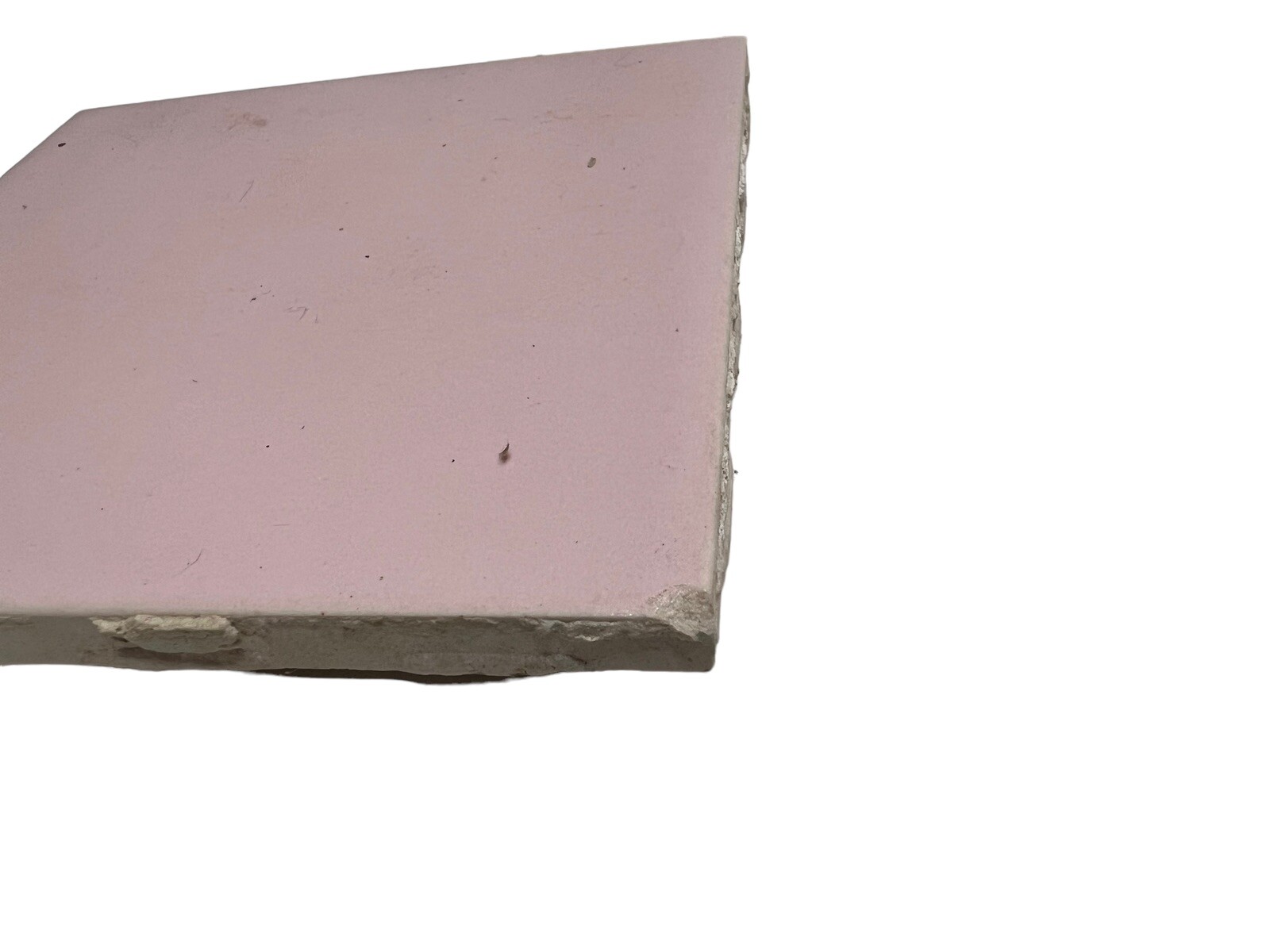 10 Vtg Pink Porcelain Ceramic Tile 4 1/4″ Sunset Exacto Spacer Tile USA Flaws -J