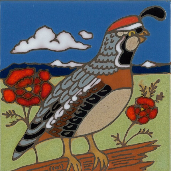 Ceramic Tile Quail Bird wall decor hot plate backsplash installation mural