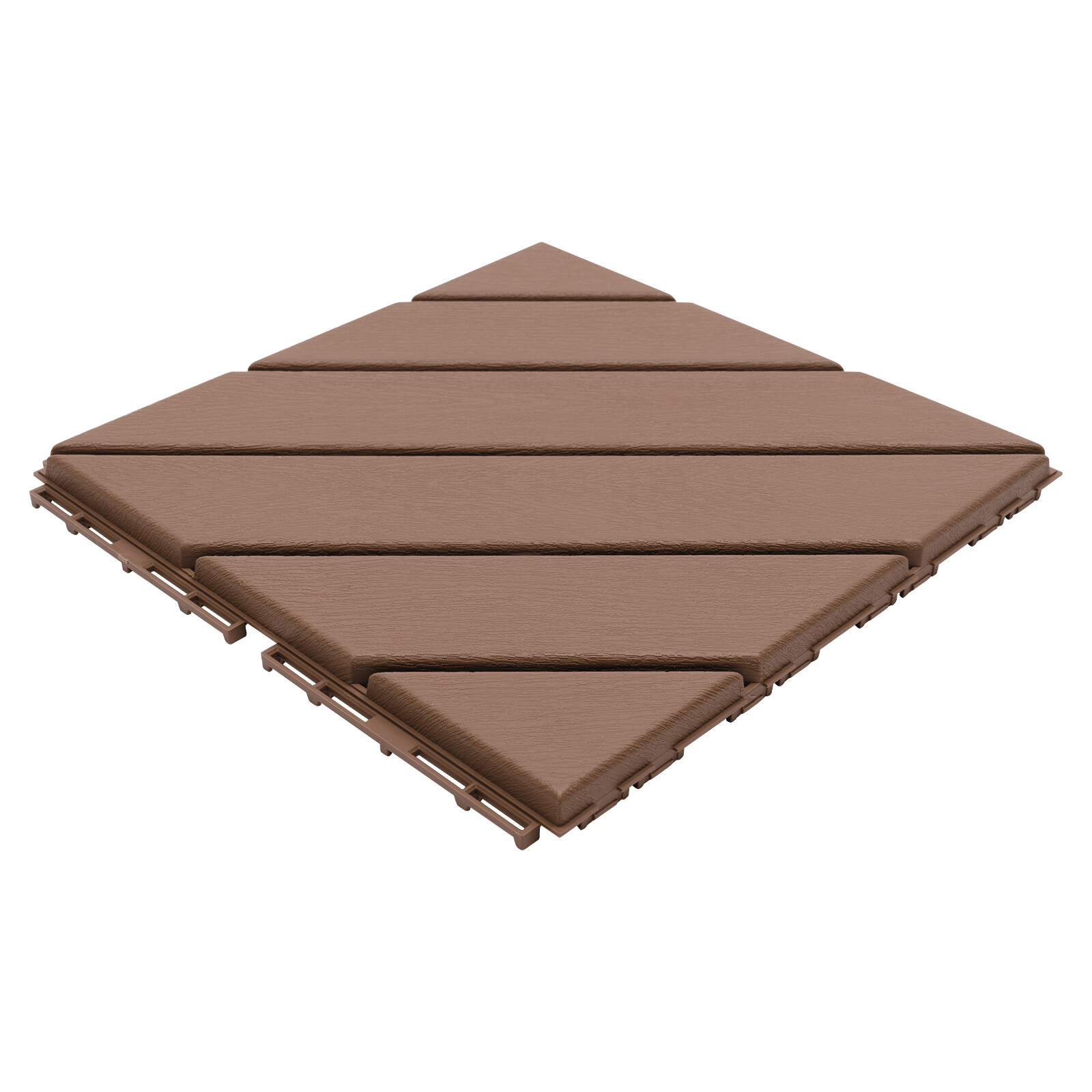 27 PACK Plastic Interlocking Deck Tiles Outdoor Patio Flooring Coffee 12″x12″.
