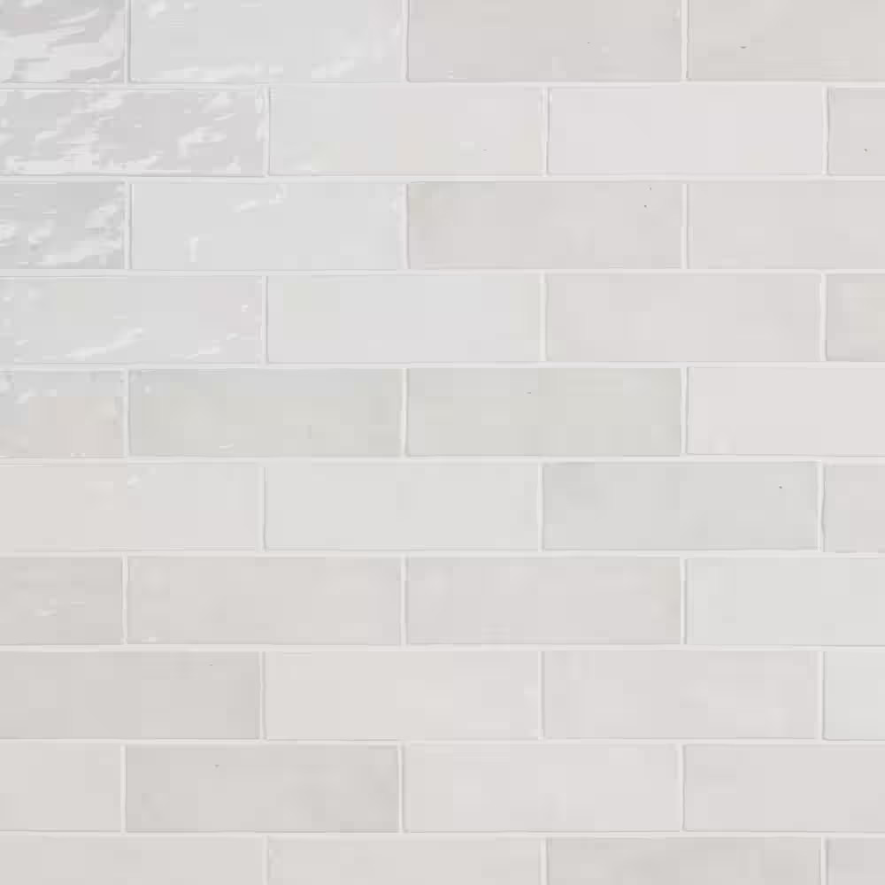 Kingston White 3 In. X 8 In. Glazed Ceramic Wall Tile (5.38 Sq. Ft./Case)