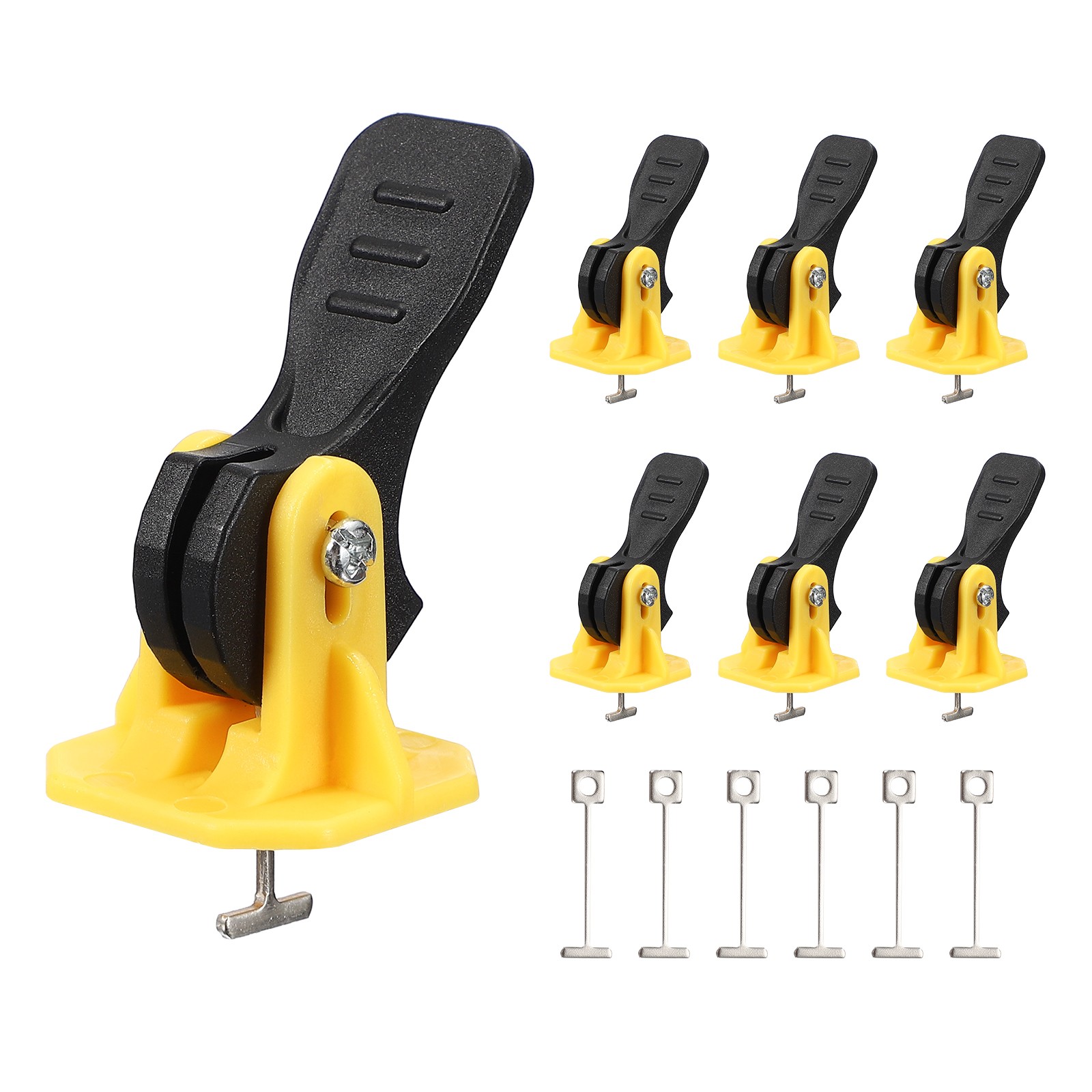 Tile Leveling Kit Tile Leveling System Fit 0.9 mm for Wall & Floor Yellow 50 Pcs
