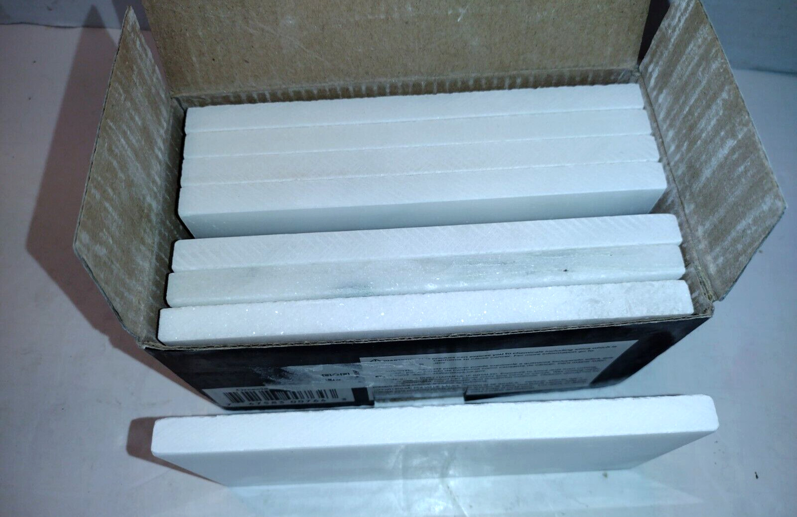 Greecian White 3″ x 6″ x 10mm Polished Marble Subway Tiles. Box of 8 Pieces New