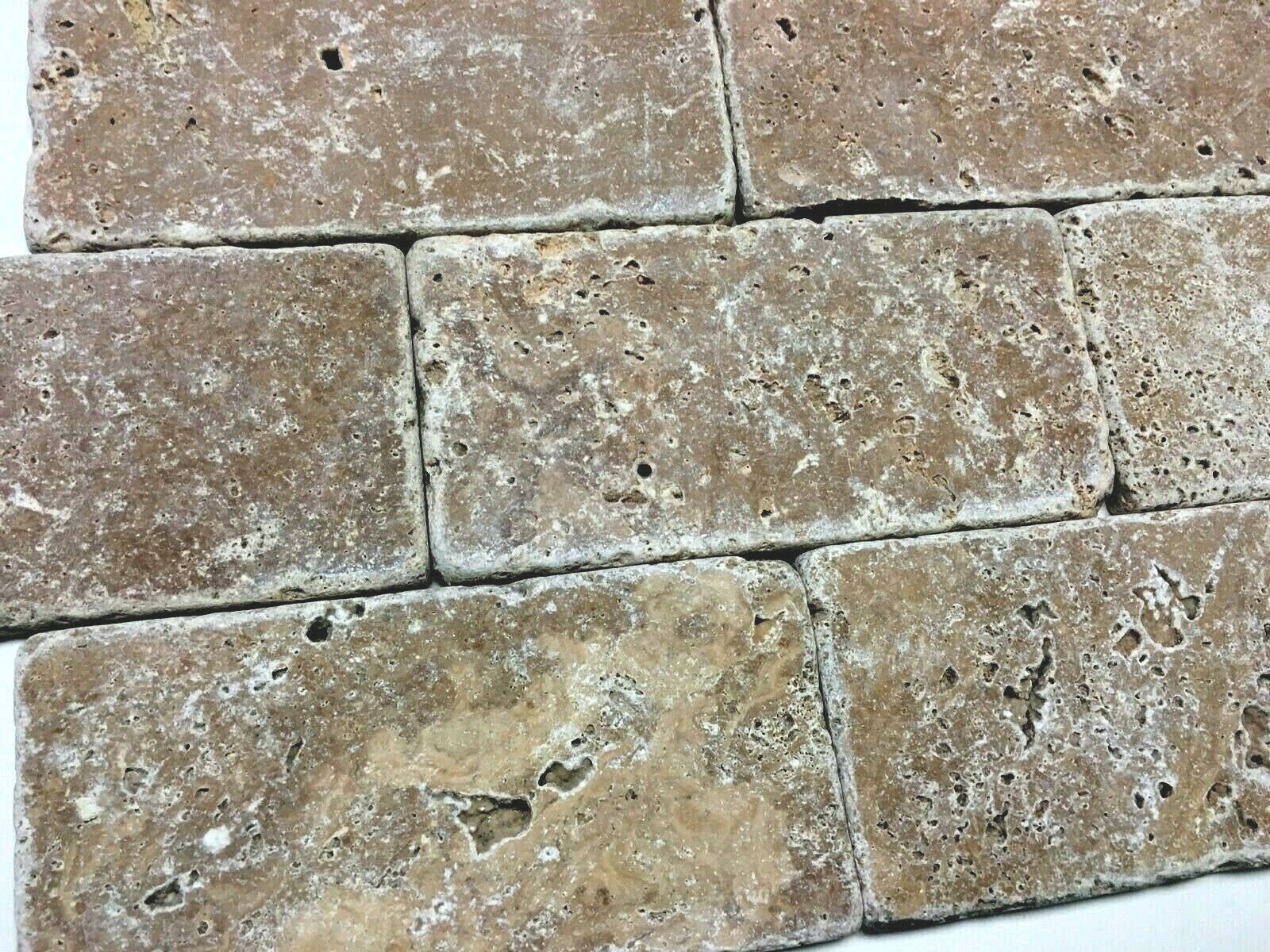 Noce Tuscany 3×6 Aged Tumbled Travertine Tile Floor Kitchen Backsplash (1 piece)