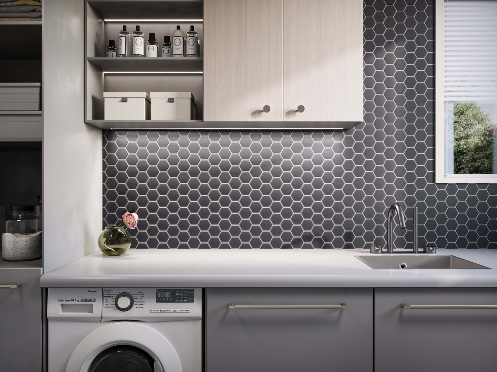 Cruz Bay Studio MKT2854 3 inch Beehive – 10″ x 12″ Geometric – Carbon Matte