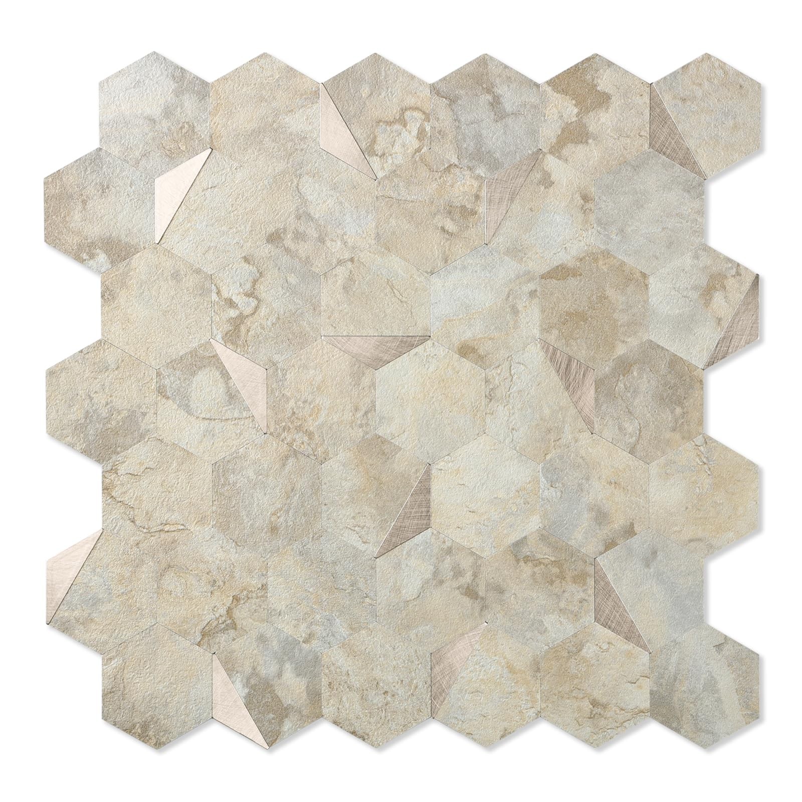 OYASIMI 10-Sheet Heavy-Duty Hexagon Peel and Stick Backsplash, Thick Waterproof