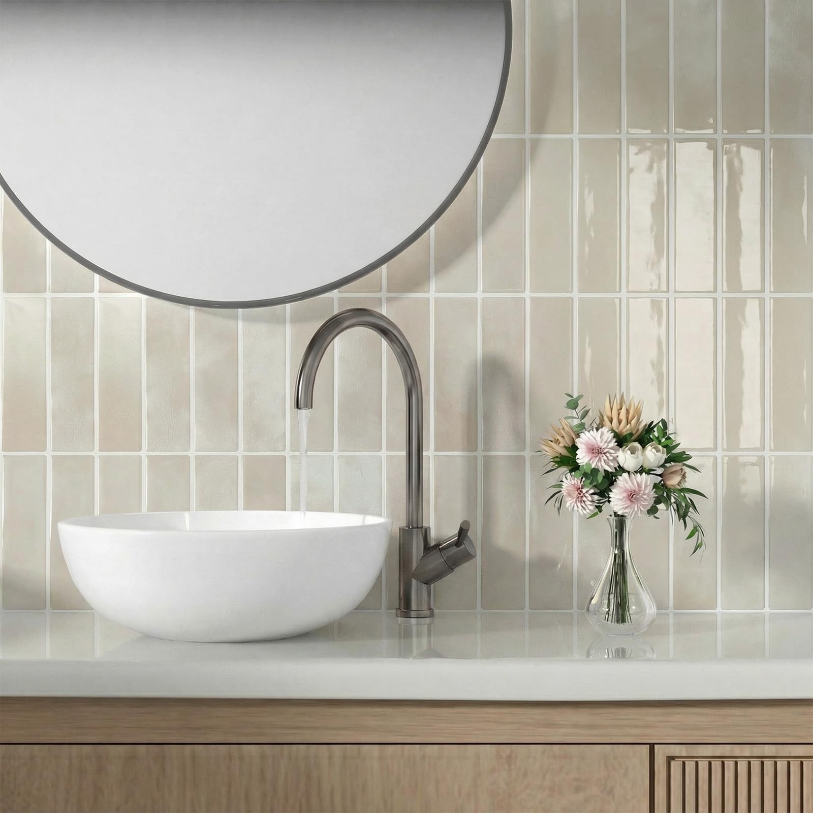Peel and Stick Backsplash, 10 Sheets 11.42 x 9 in 3D Self Adhesive Wall Tile …
