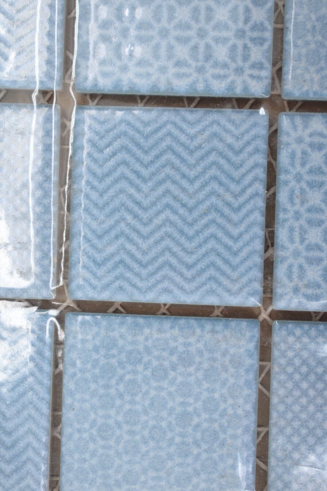 10 Merola Tile Sample Celadon Aqua 11-5/8″x11-5/8″ X 6 mm Porcelain Mosaic Tile