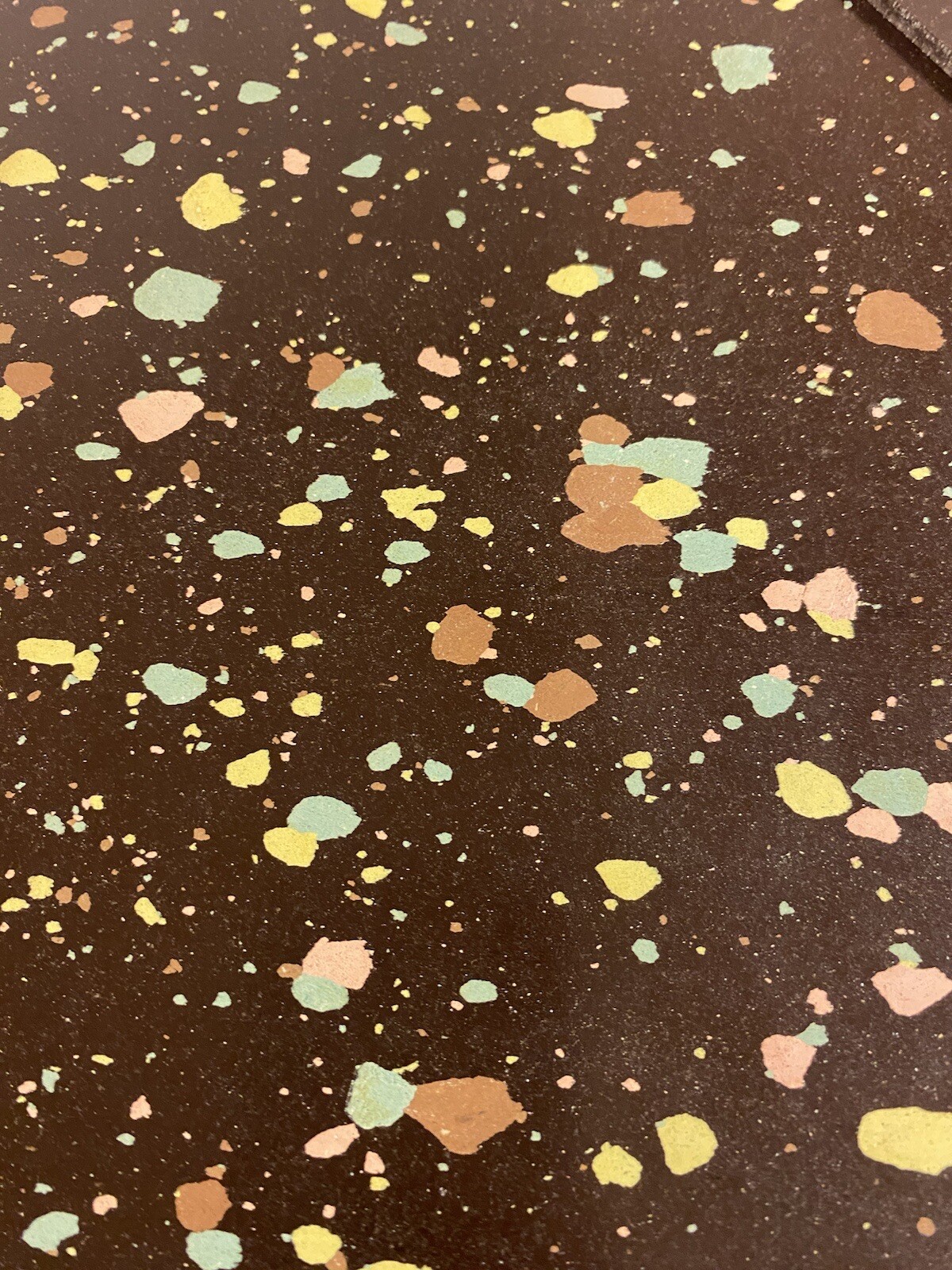 New Old Stock Armstrong Asphalt Tiles Mid Century Brown Terrazzo Pattern
