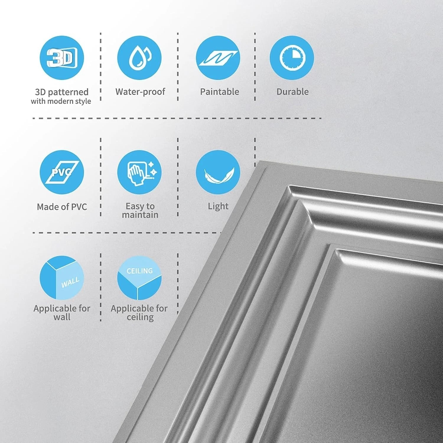 2’x2′ Plastic Sheet 24-Pack in White