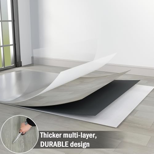 Vinyl Flooring Roll 32 Sq.Ft | 3’4″W X 9’10″L, PVC Leather-Like Linoleum Floor C
