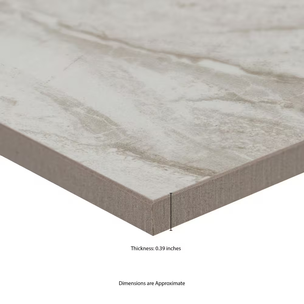 Vigo Gris 12 In. X 24 In. Matte Ceramic Stone Look Floor and Wall Tile (16 Sq. F