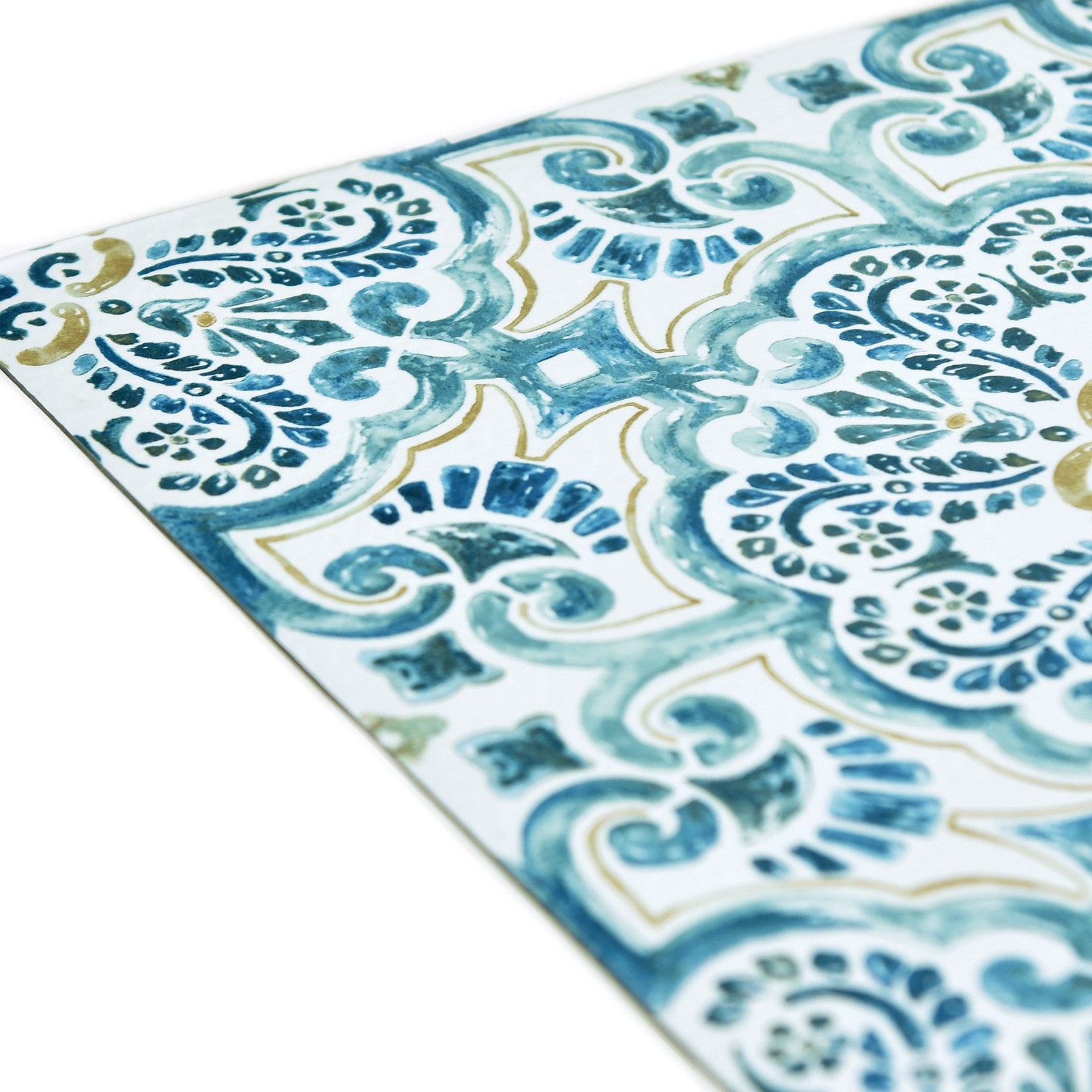 FP2477 Fontaine Peel Stick Floor Tiles Blue Waterproof Vinyl DIY Home Decor