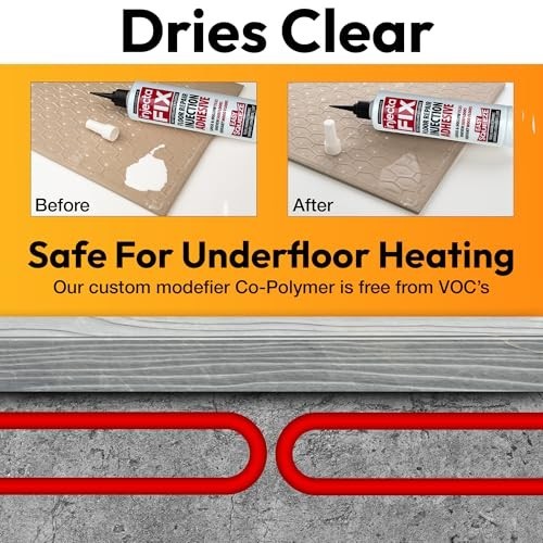 Extra Strength Adhesive for Loose Tiles & Squeaky Floors – Easy Squeeze, No Gun
