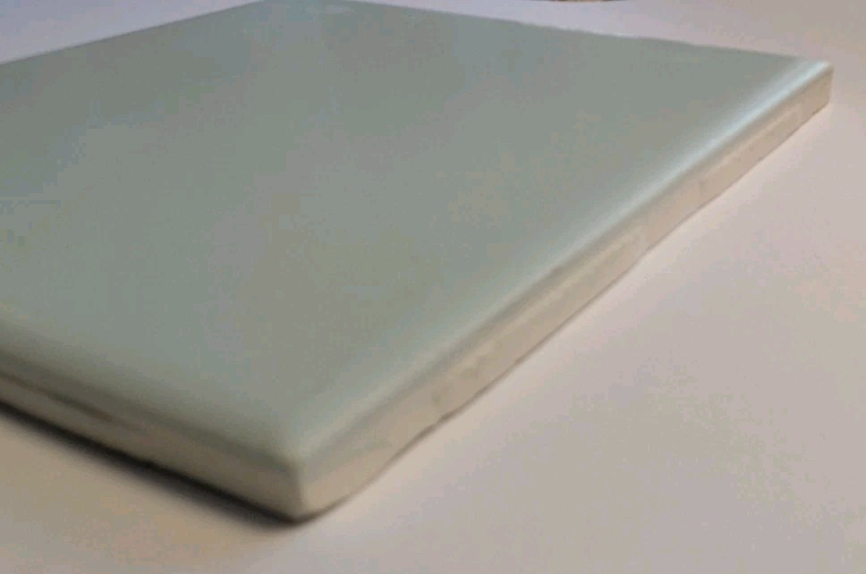 1 pc. 4 3/8 X 4 3/8 Matte Light Turquoise Jade Green Florida Tile New