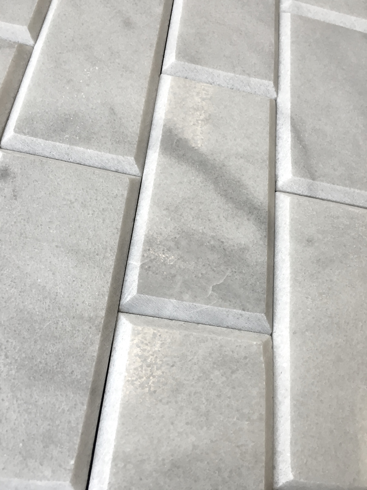 Gray Carrara 3×6 Honed Beveled Subway Marble Tile Kitchen Backsplash Wall Bath